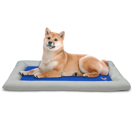 Arf Pets Dog Self Cooling Bed Pet Bed - Foam Based Bolster Bed for Extra Comfort, 22 x 35 APCLBM